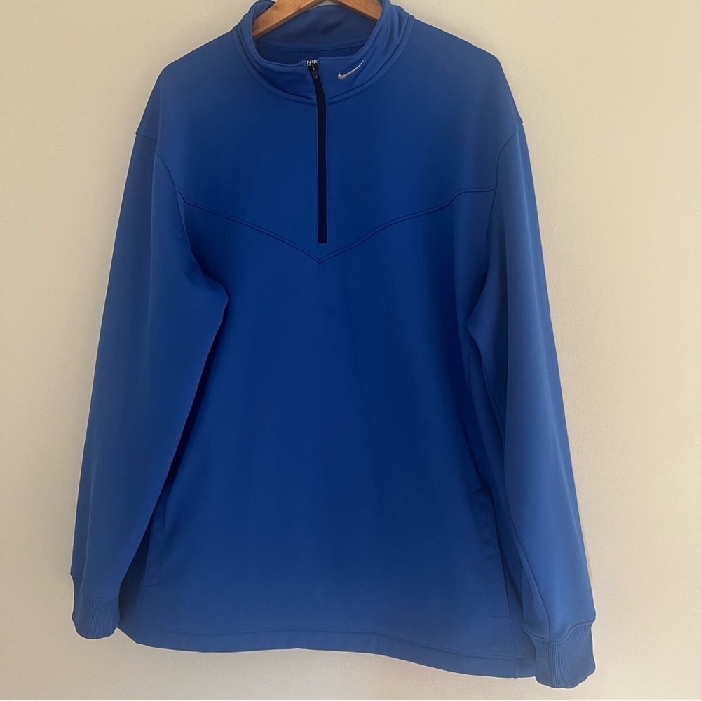 Nike Golf Royal Blue Quarter Zip Size XXL